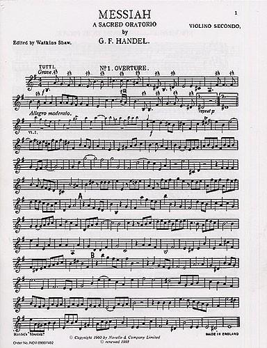Messiah Second Violin (Edited By Watkins Shaw)